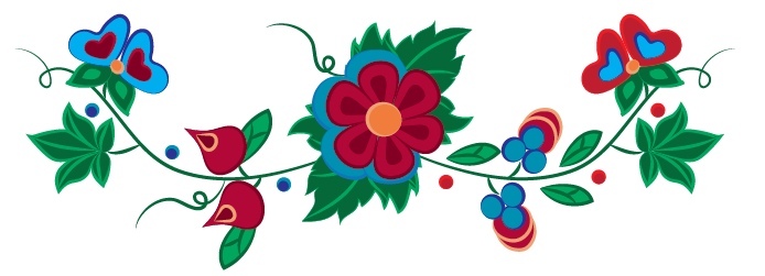 Colored flower design